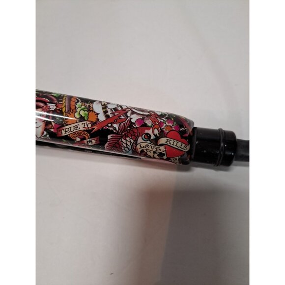 Ed Hardy LOVE KILLS Collage 3/4" Flat Iron Hair Straightener Model 10063 TESTED - Picture 8 of 13